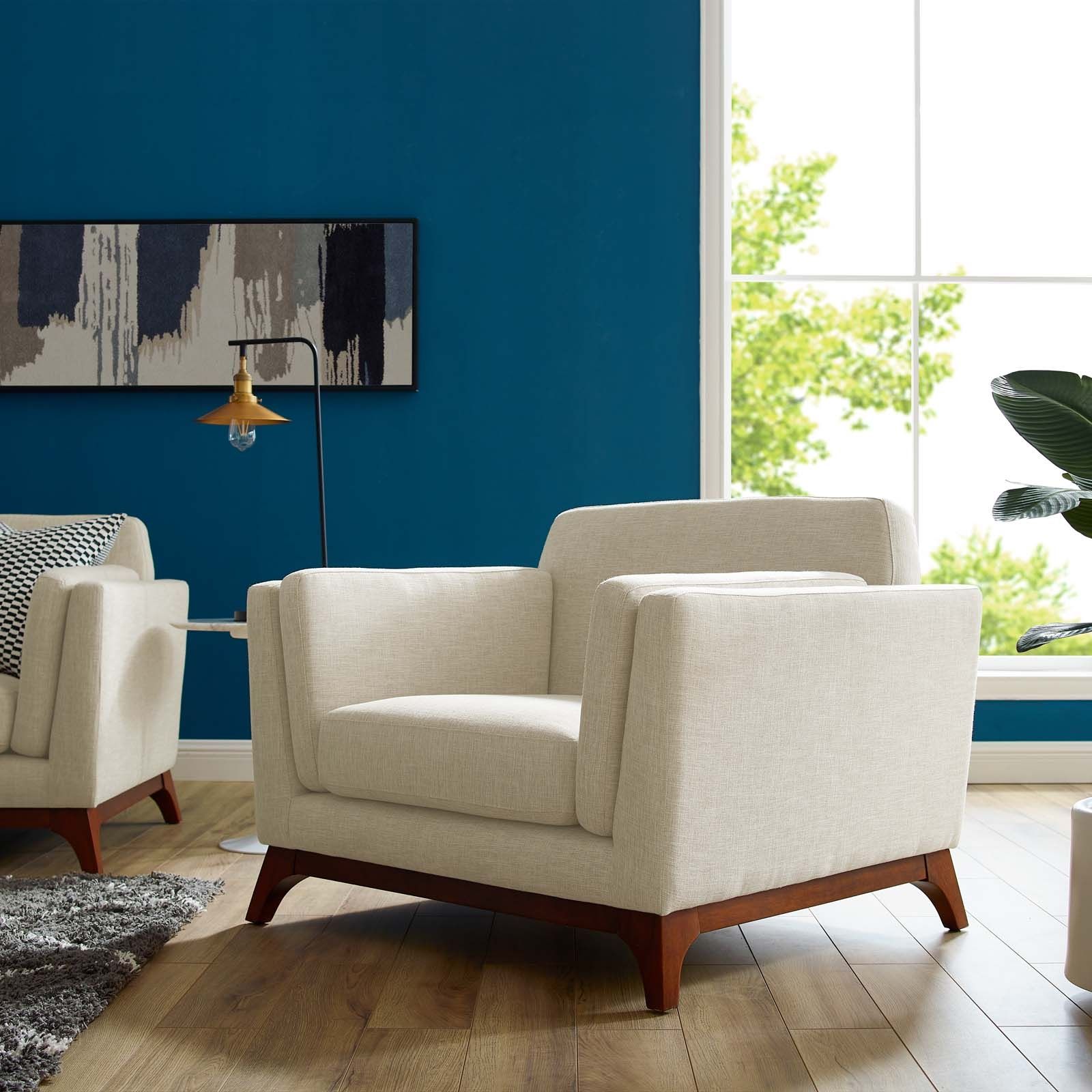 Naccah Upholstered Fabric Armchair thumbnail 4