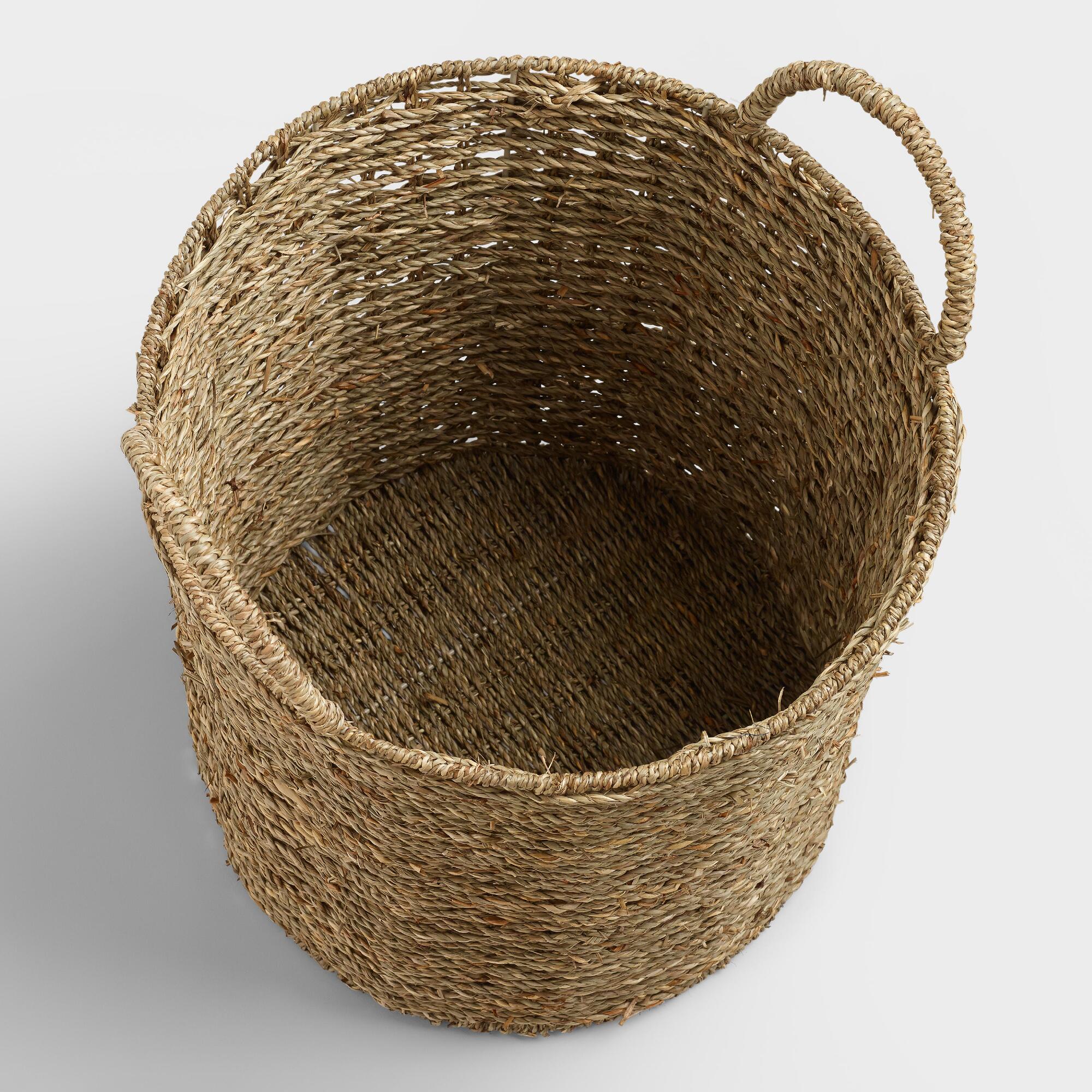 Natural Seagrass Trista Tote Basket thumbnail 2