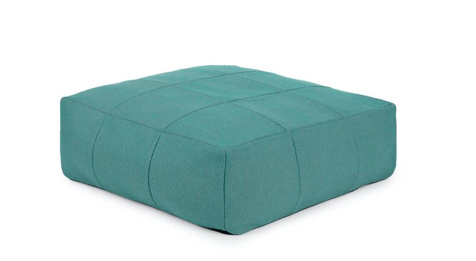 Corvos Ocean Teal Ottoman thumbnail 3