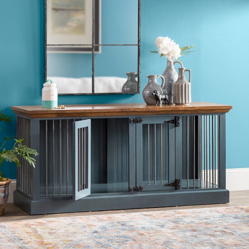 Damien Double Wide Small Credenza Pet Crate thumbnail 2