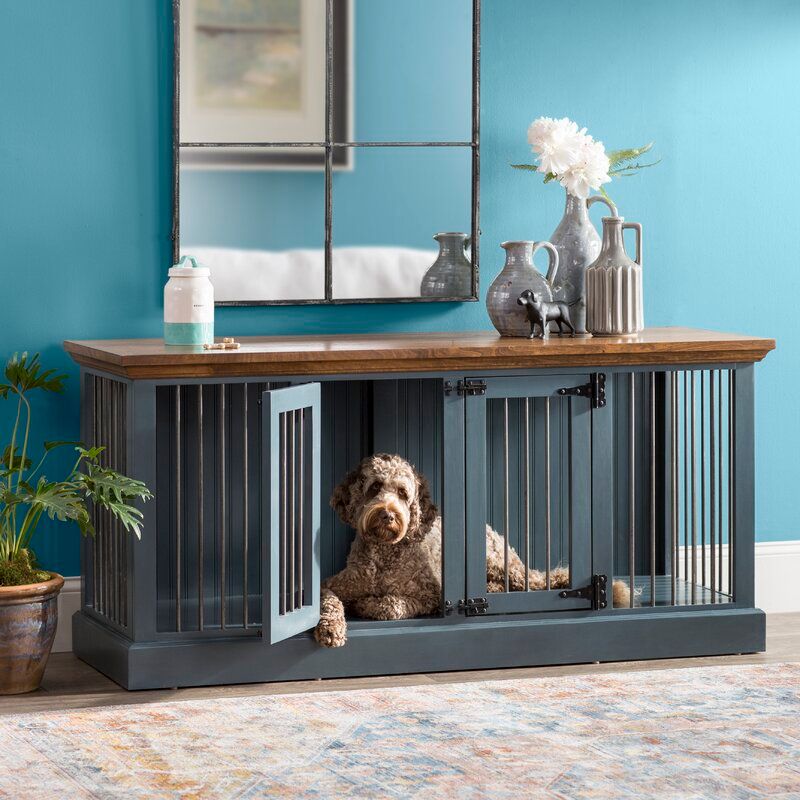 Damien Double Wide Small Credenza Pet Crate thumbnail 3