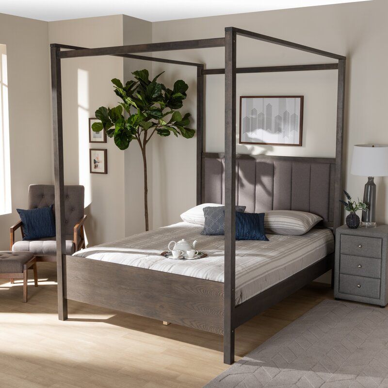 Carrillo Upholstered Canopy Bed-Queen thumbnail 3