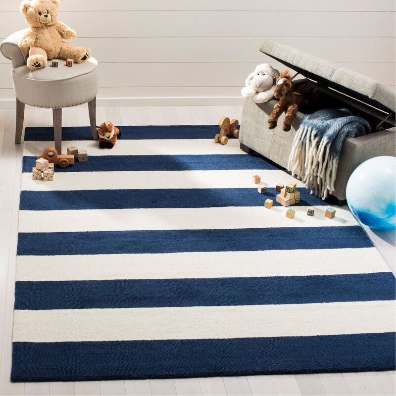 Claro Striped Handmade Area Rug-8'x10' thumbnail 2