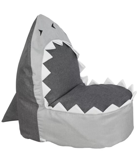 Sharky the Shark Kids Small Bean Bag Chair thumbnail 2