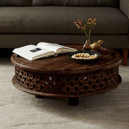Carved Wood Coffee Table thumbnail 3