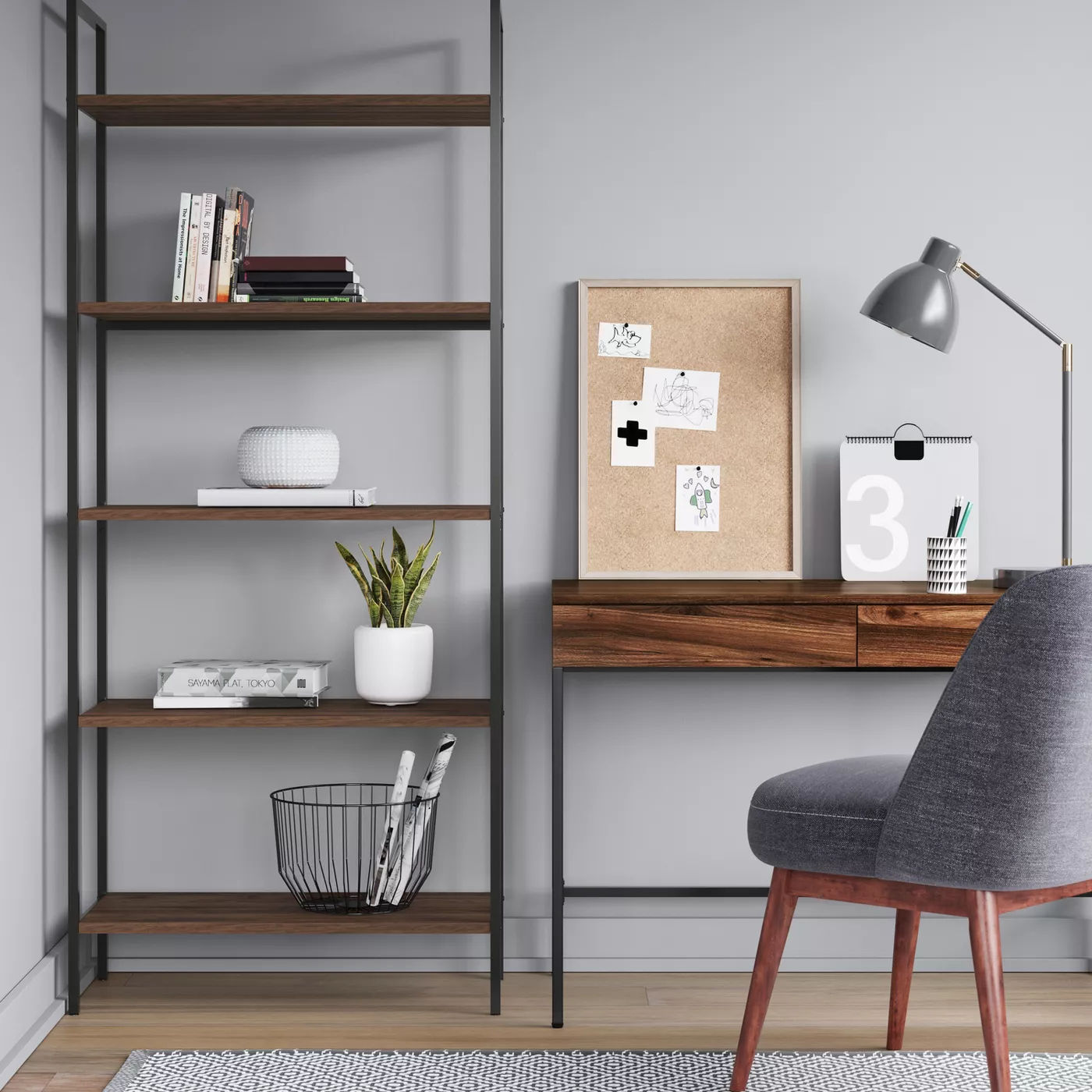 Loring 5 Shelf Ladder Bookcase thumbnail 3