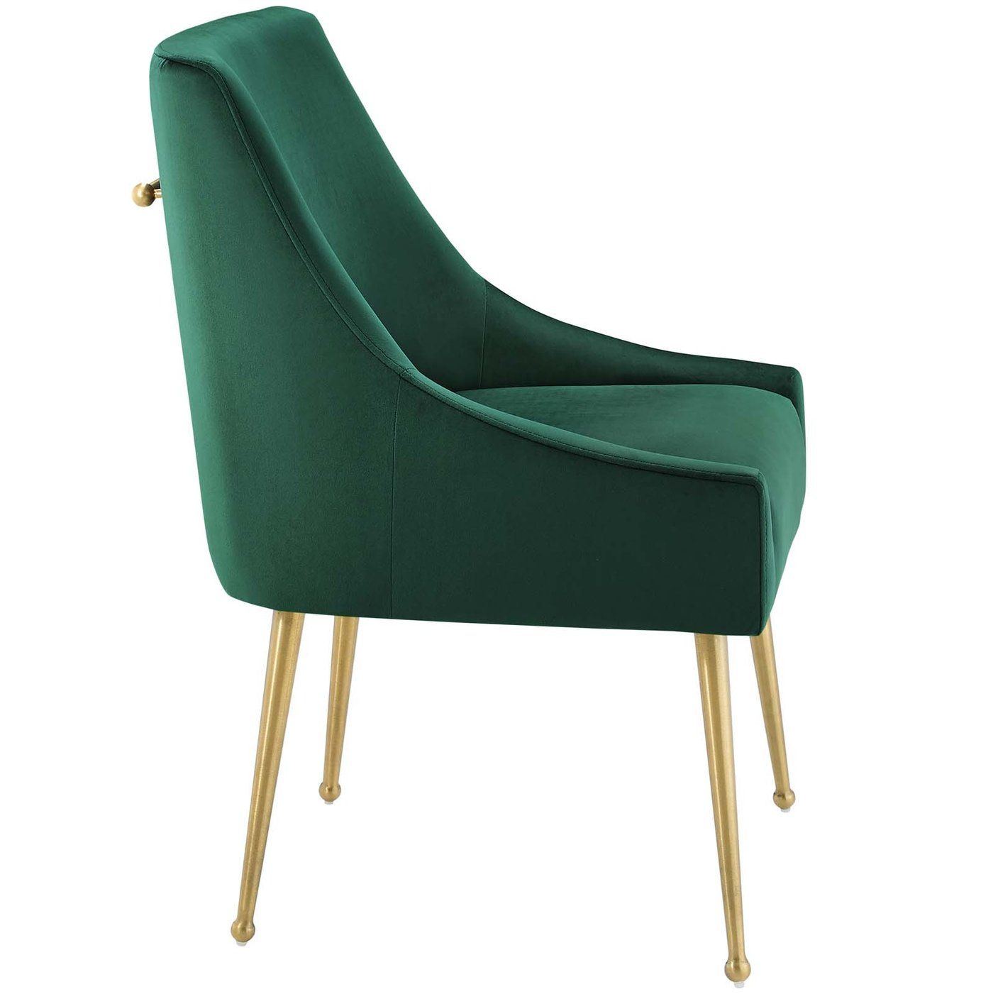 Discern Upholstered Performance Velvet Dining Chair thumbnail 2