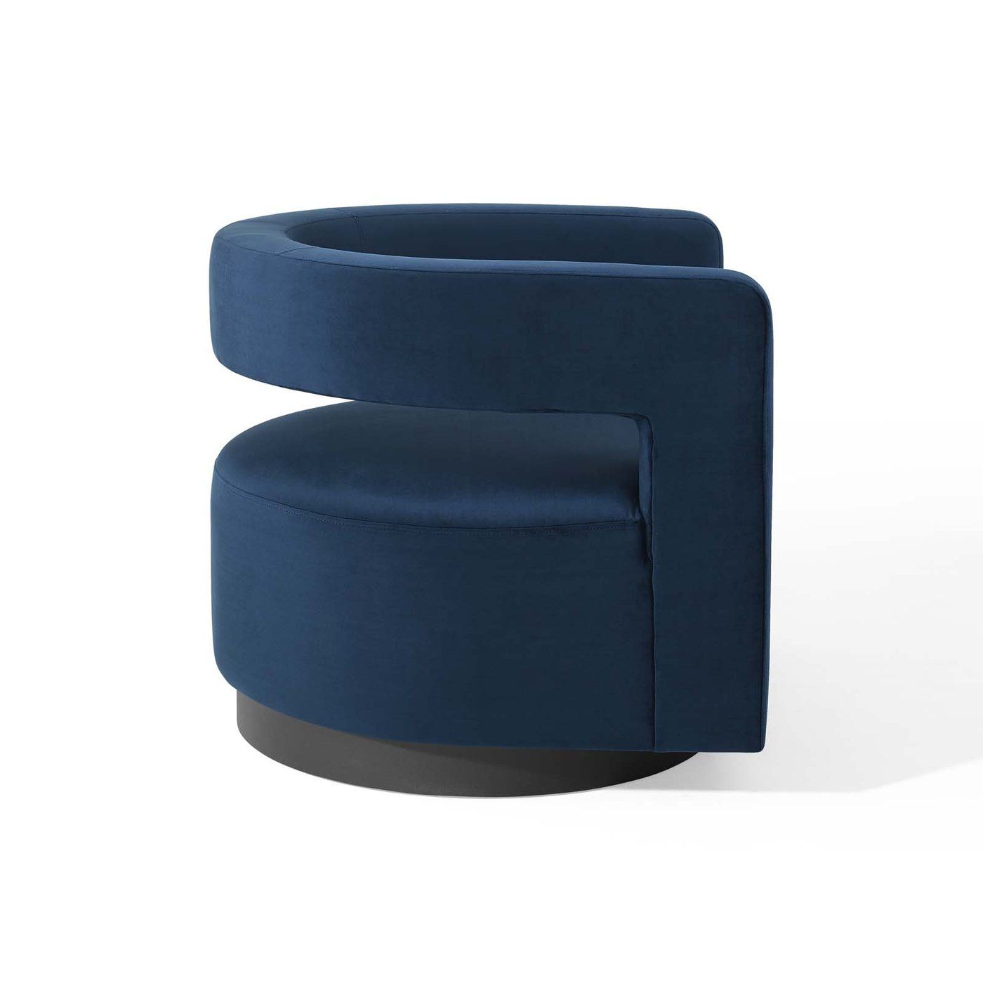 Wistero Velvet Swivel Chair - Blue thumbnail 2