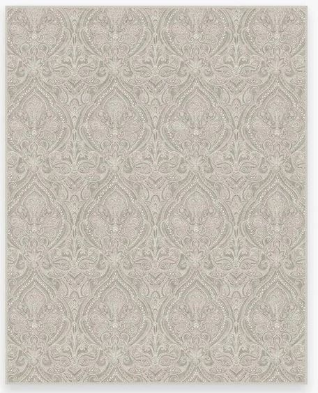 Lacis Damask Stone Rug-8'x10' thumbnail 2