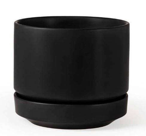 Modern Black Ceramic Planter thumbnail 2