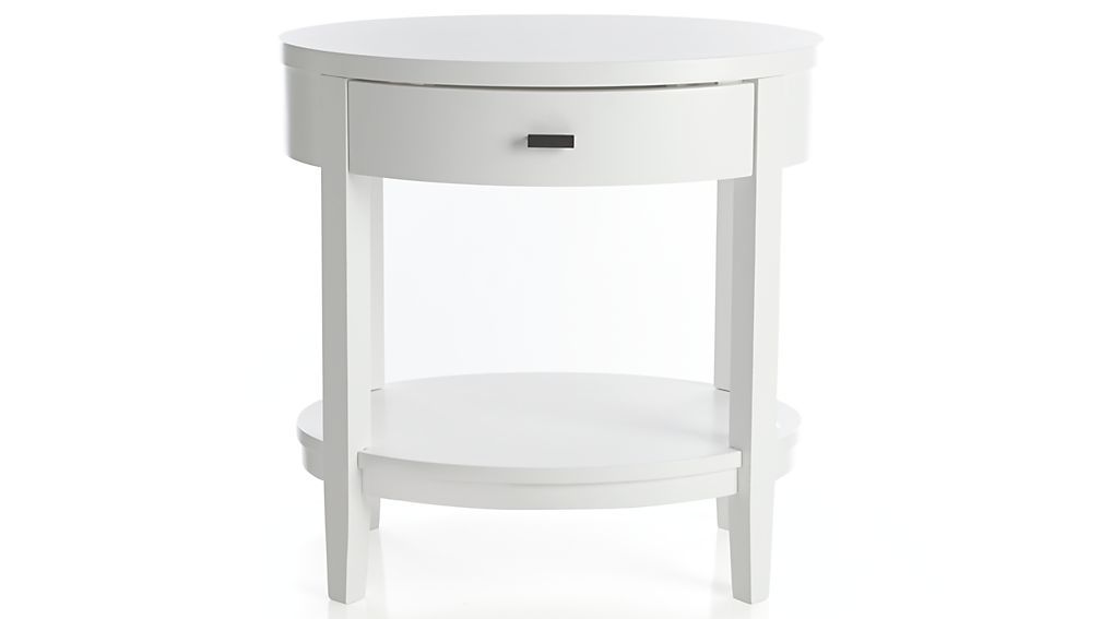 Arch White Oval Nightstand thumbnail 2