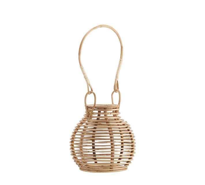 Riley Rattan Lantern Natural Medium  thumbnail 3