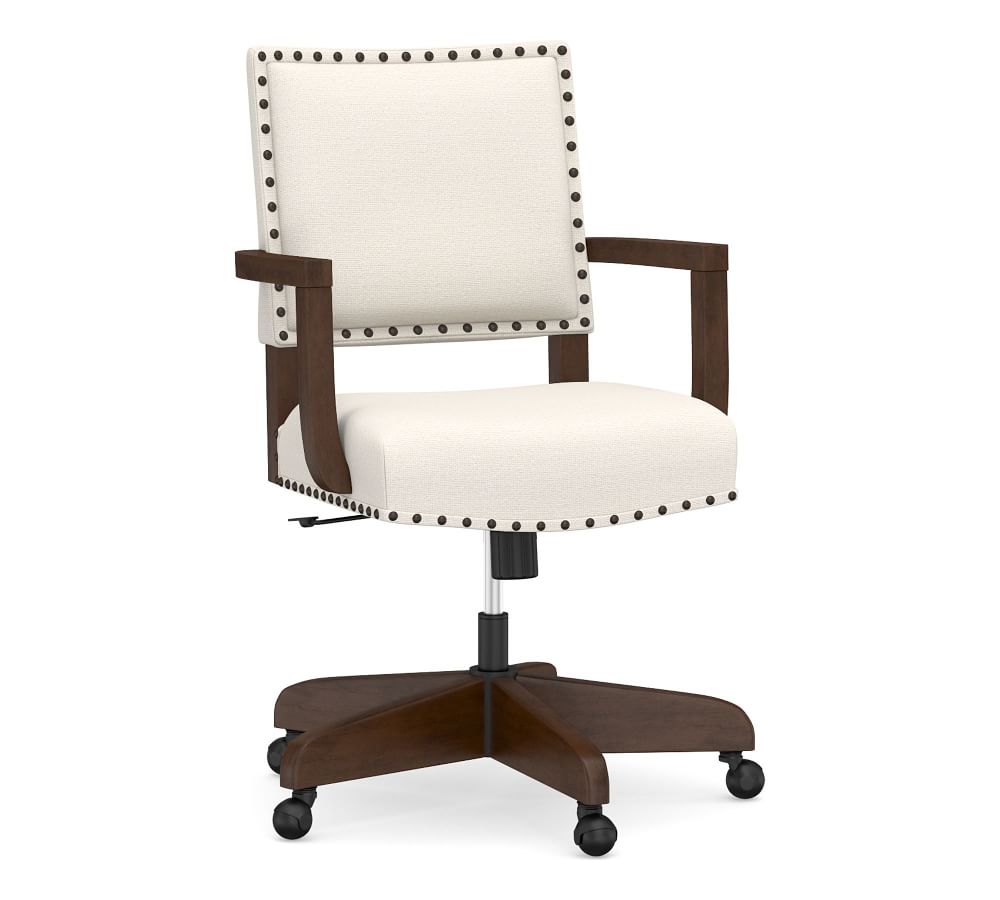 Manchester Upholstered Swivel Desk Chair thumbnail 2