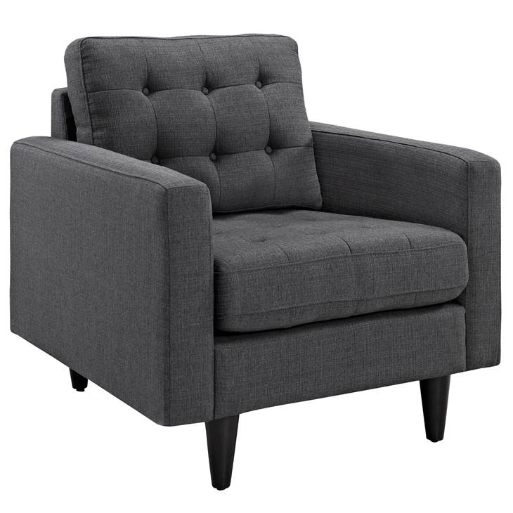 Semper Upholstered Armchair - Grey thumbnail 3