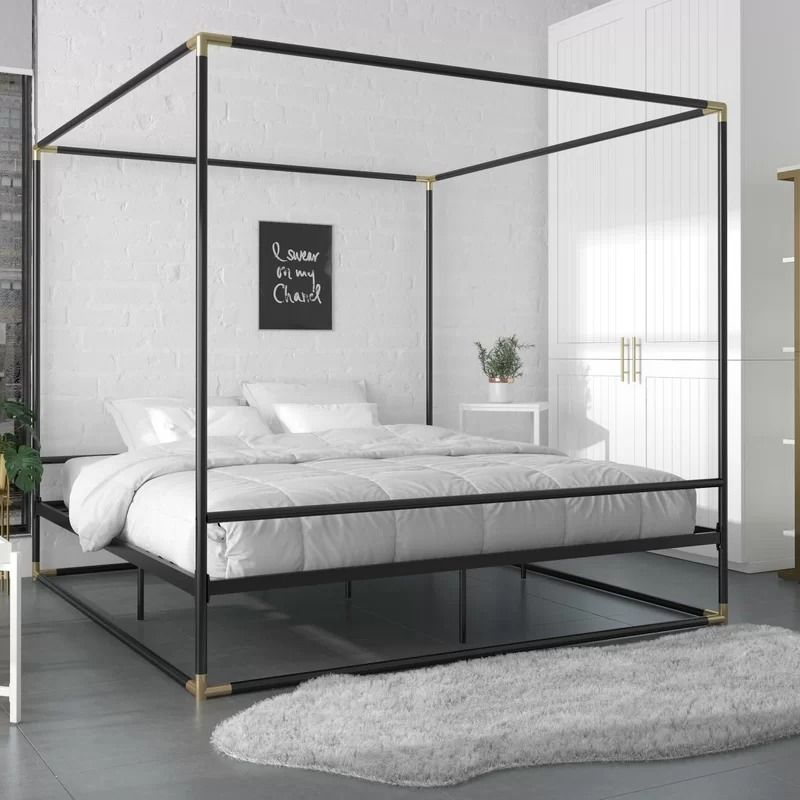 Celeste Metal Canopy Bed-King thumbnail 2