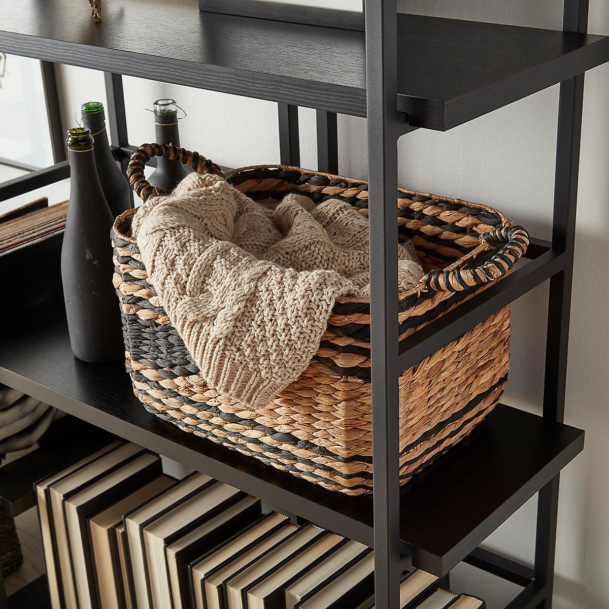 Black Natural Water Hyacinth Storage Bins thumbnail 2