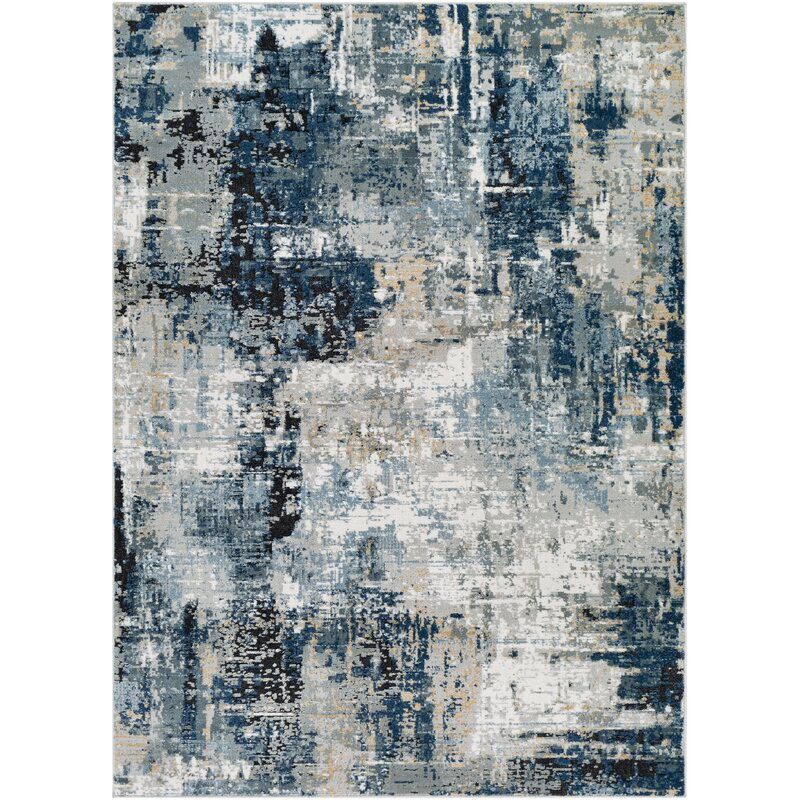 Rizzi Power Loom Navy/Gray Rug thumbnail 2