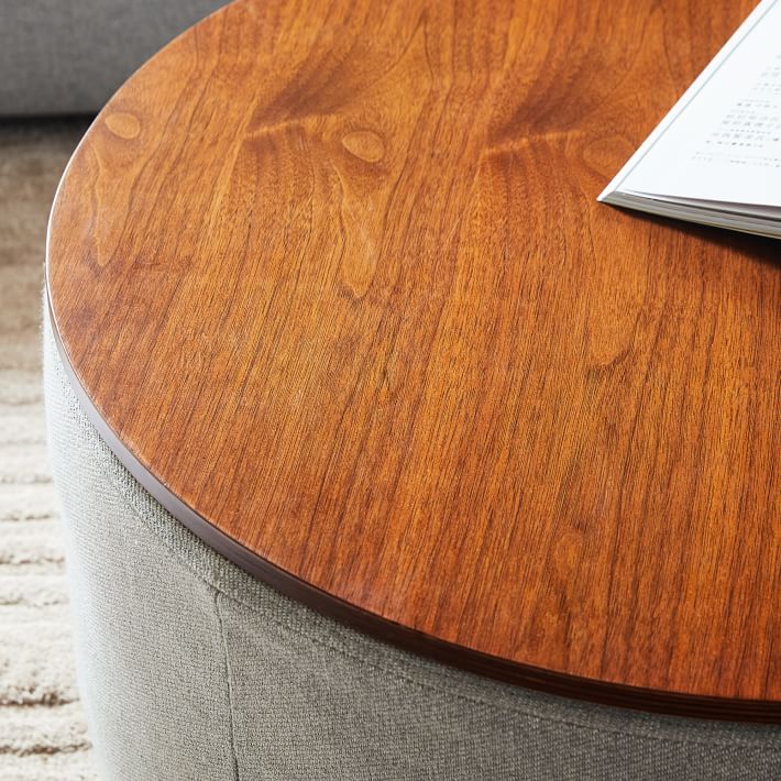 Upholstered Base Storage Ottoman thumbnail 3