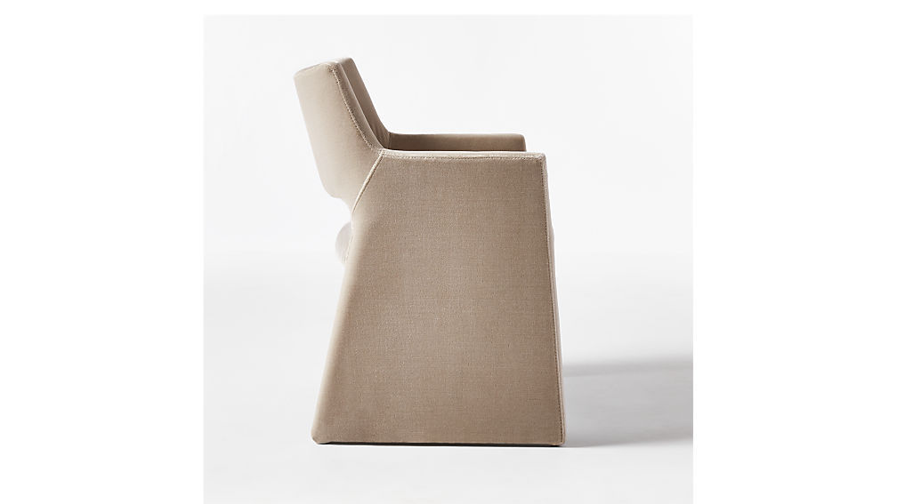 FOLEY FAUX MOHAIR GREY DINING CHAIR thumbnail 3