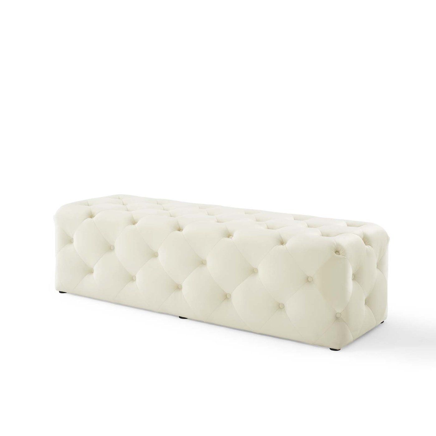 Amour Tufted Button Entryway Performance Velvet Bench thumbnail 3