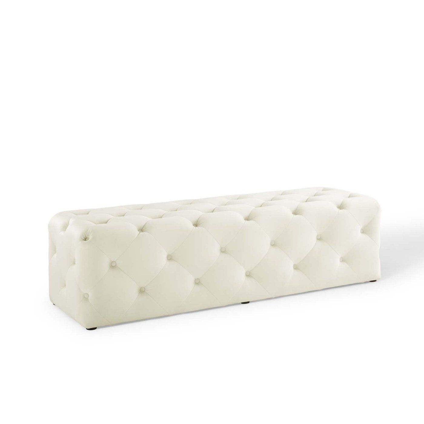 Amour Tufted Button Entryway Performance Velvet Bench thumbnail 4