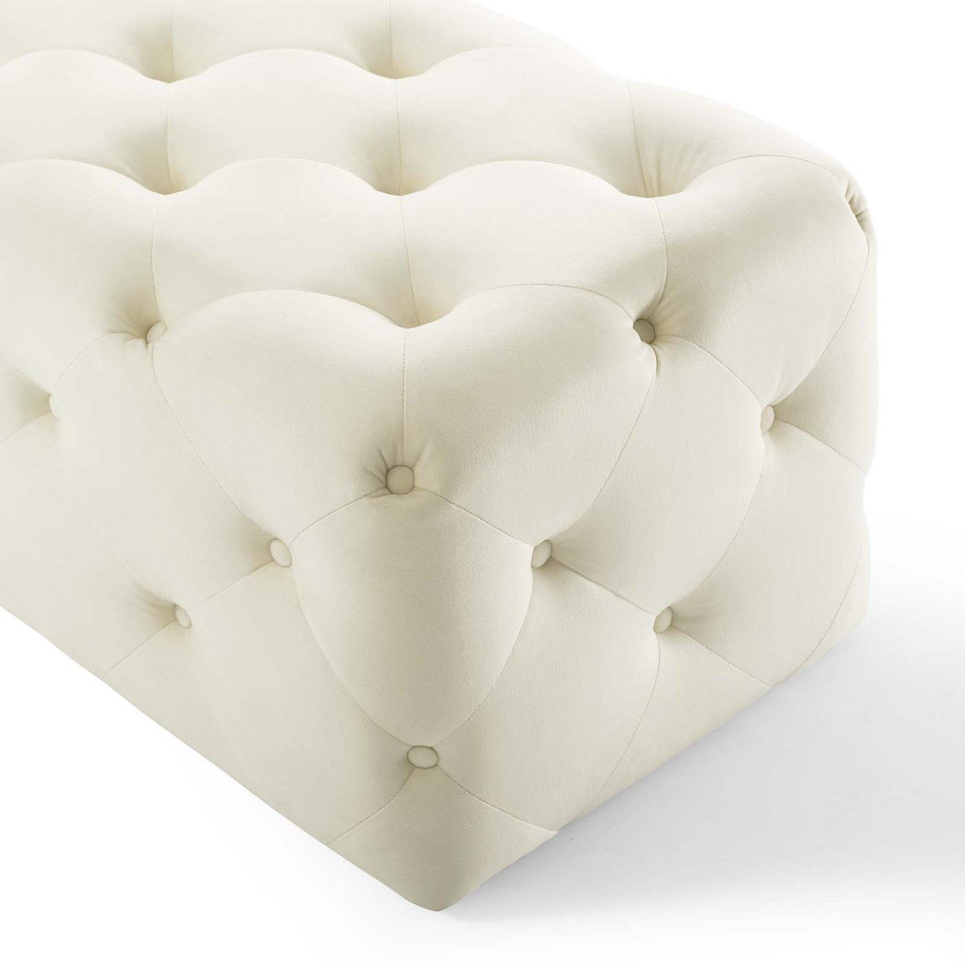 Amour Tufted Button Entryway Performance Velvet Bench thumbnail 5