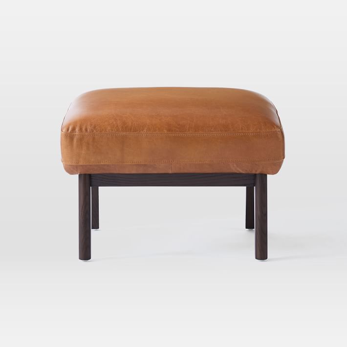 Ryder Leather Ottoman thumbnail 2
