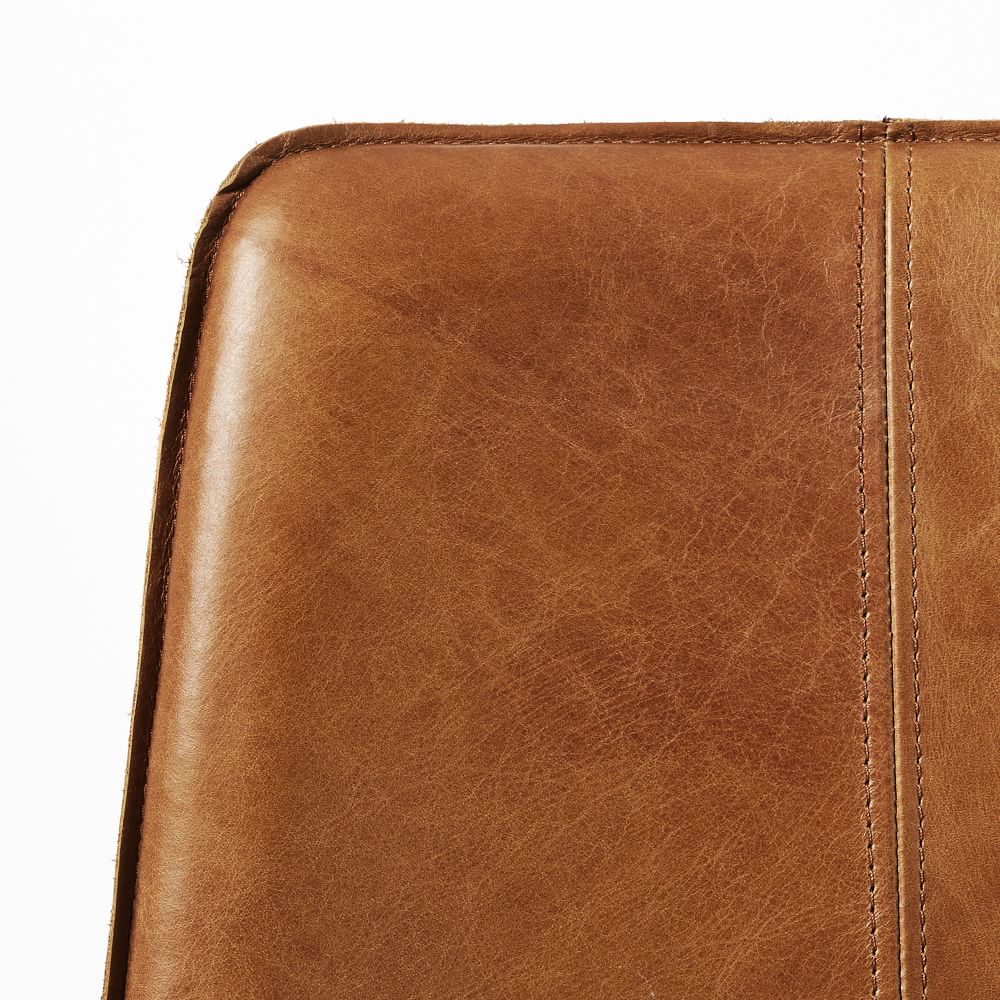 Slope Leather Dining Chair - Saddle Leather - Nut - Charcoal Leg thumbnail 3
