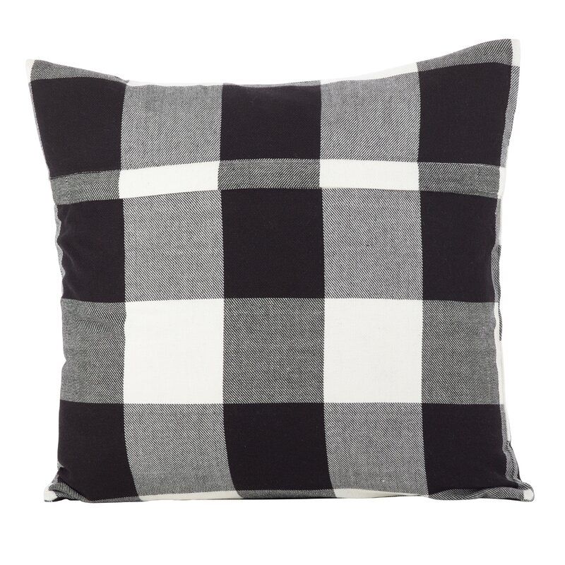 Karr Buffalo Cotton Floor Pillow With Insert-28"X28" thumbnail 2