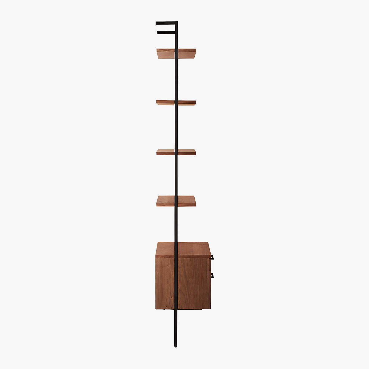 HELIX WALNUT BOOKCASE WITH 2 DRAWERS thumbnail 2