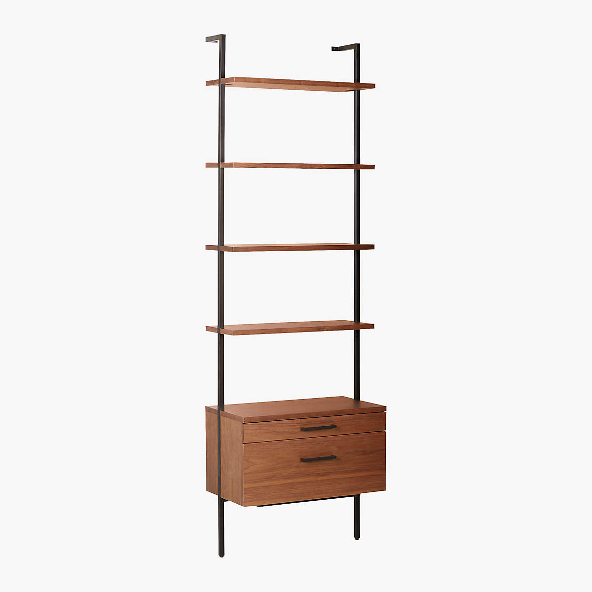 HELIX WALNUT BOOKCASE WITH 2 DRAWERS thumbnail 3
