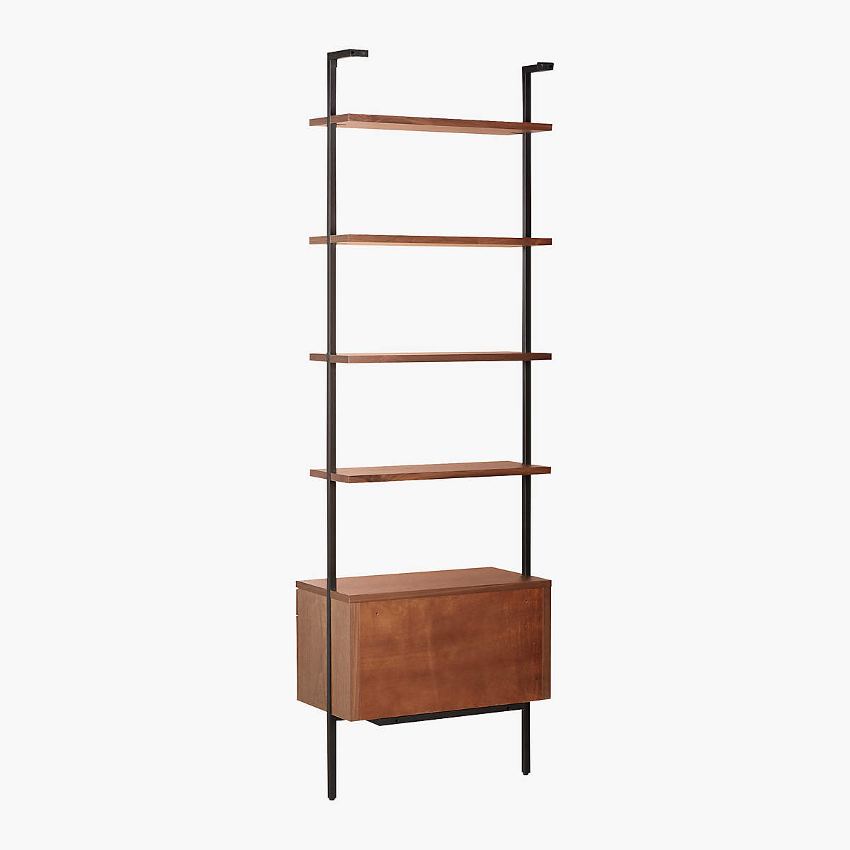HELIX WALNUT BOOKCASE WITH 2 DRAWERS thumbnail 4