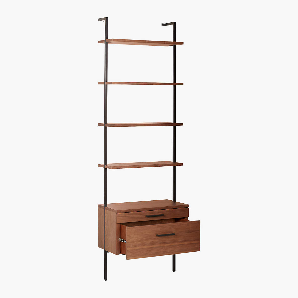 HELIX WALNUT BOOKCASE WITH 2 DRAWERS thumbnail 5