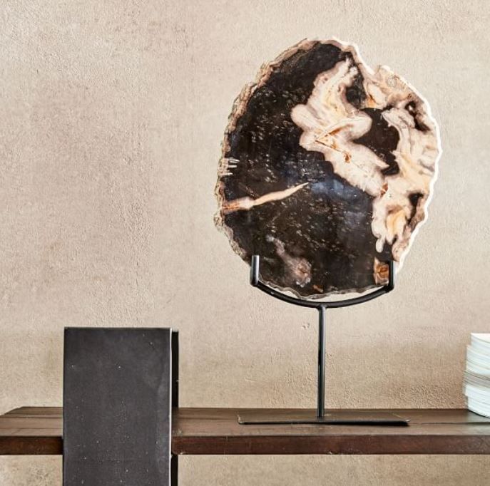 Petrified Wood Object on Stand thumbnail 3