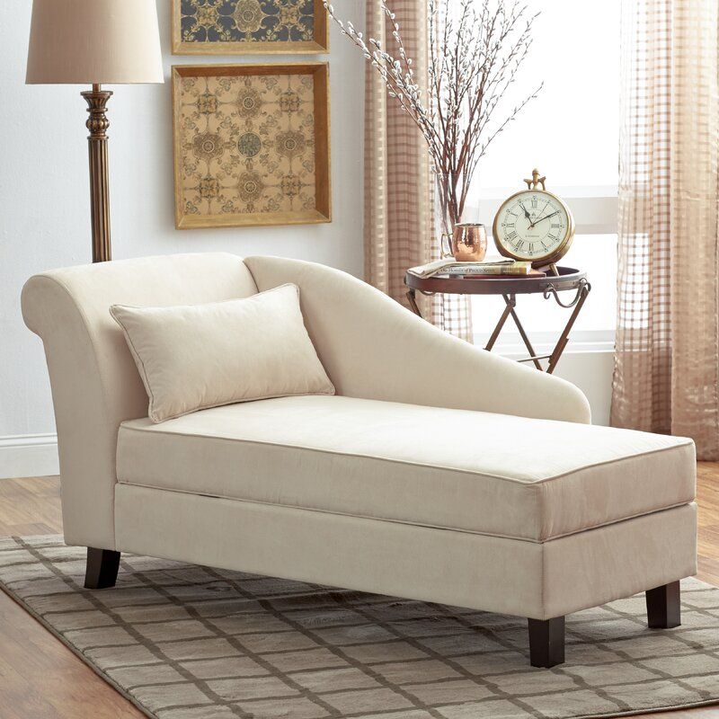 Verona One Left Arm Chaise Recessed Arms Chaise Lounge with Storage thumbnail 5