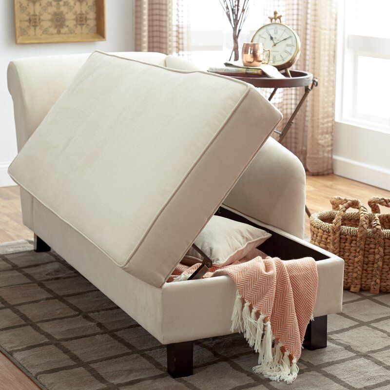 Verona One Left Arm Chaise Recessed Arms Chaise Lounge with Storage thumbnail 7