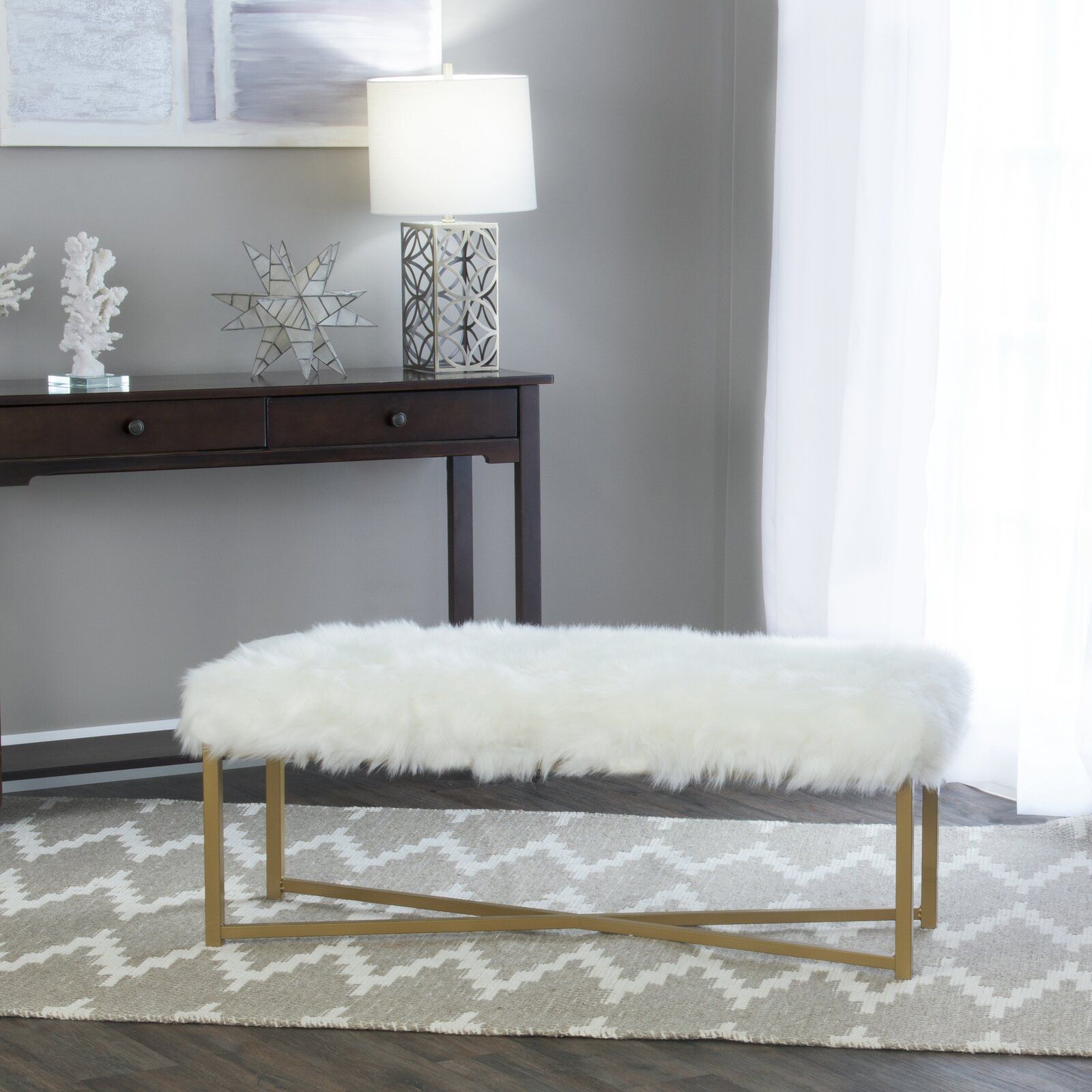 Farley Fabric Upholstered Bench thumbnail 5