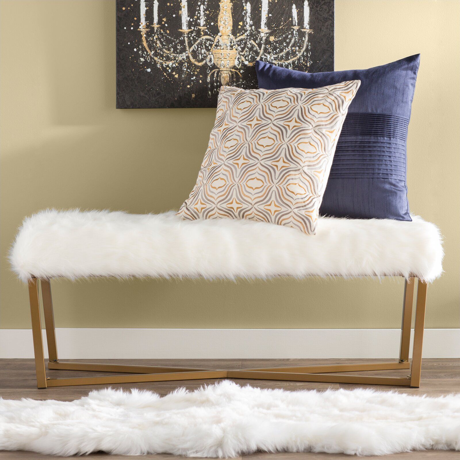 Farley Fabric Upholstered Bench thumbnail 8