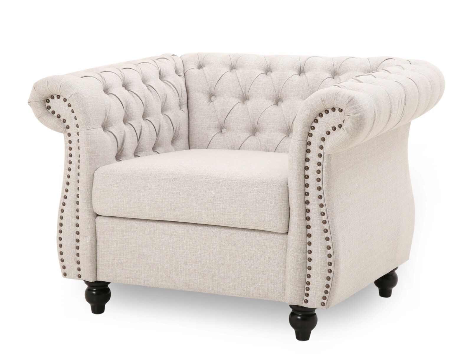 North Fabric Chesterfield Chair thumbnail 2