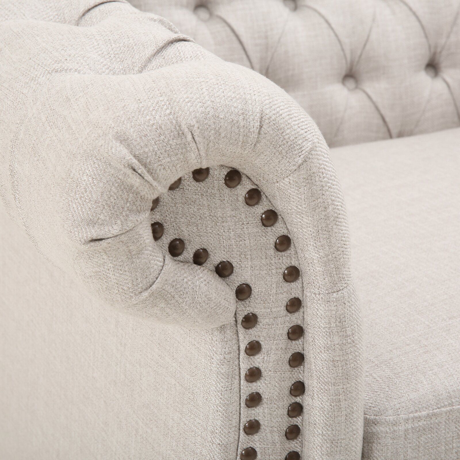 North Fabric Chesterfield Chair thumbnail 6