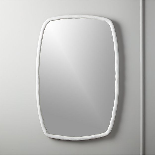 SUVA WHITE ROUGH CAST MIRROR thumbnail 2