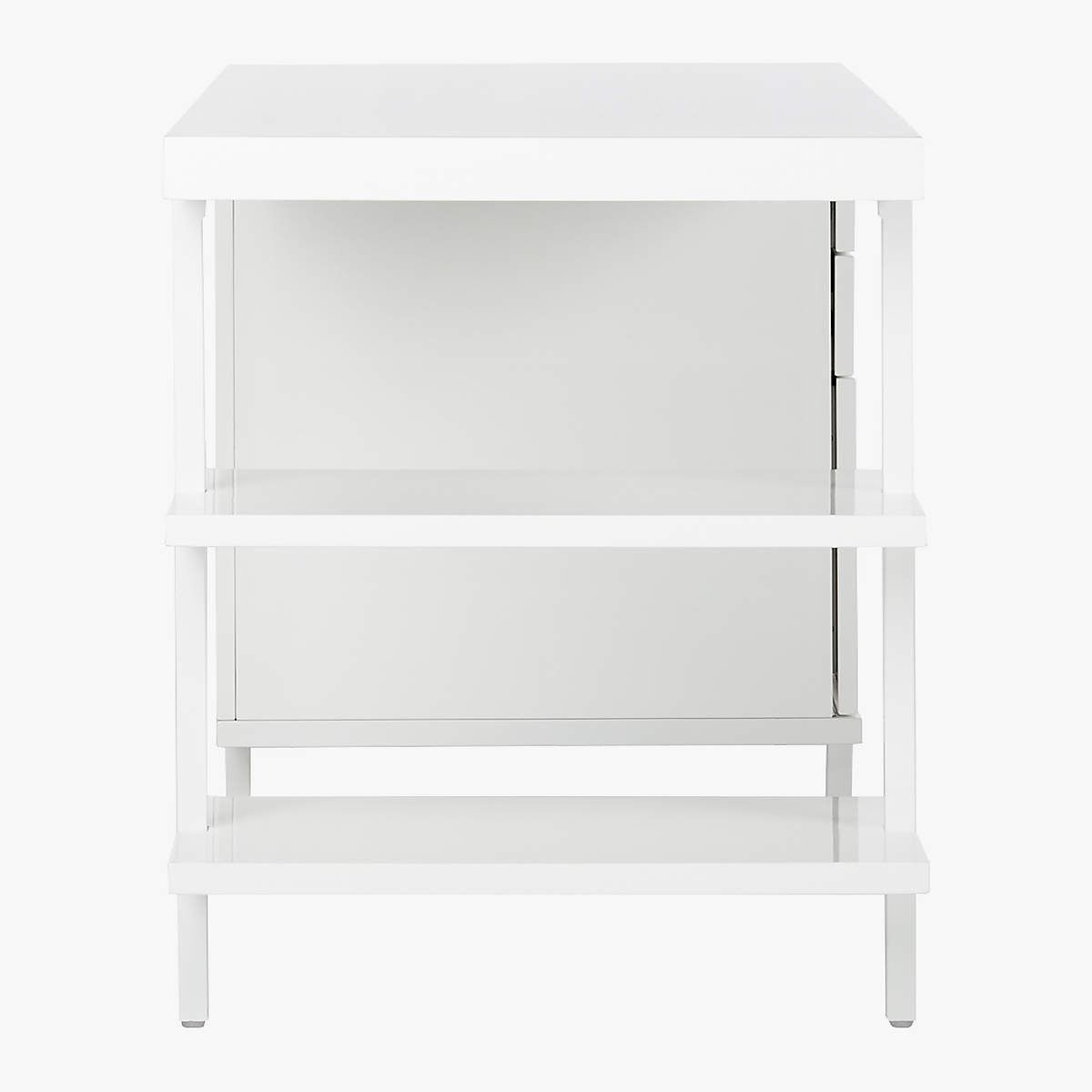 Stairway Modular Desk With Shelves and Drawers White thumbnail 5