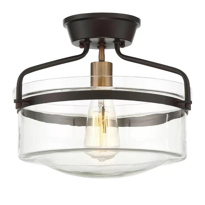 Pollak 1Light Simple Drum Semi Flush Mount thumbnail 2