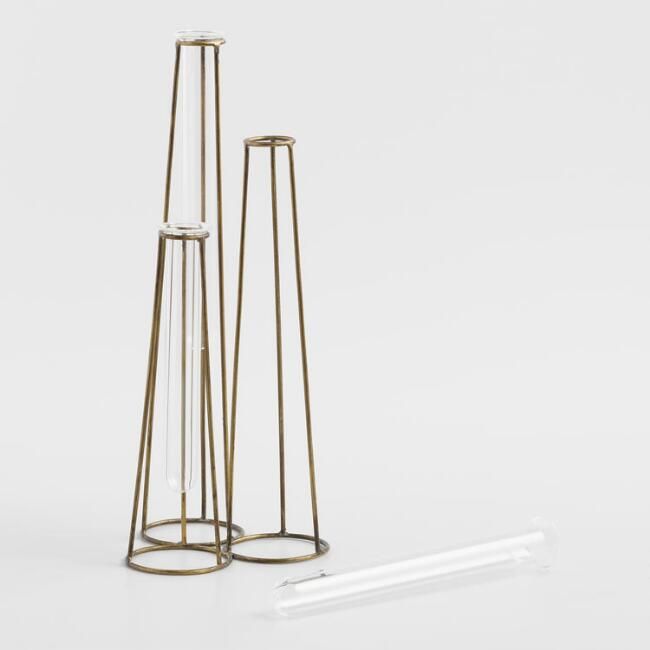 Glass Tube Three Tier Vase thumbnail 2