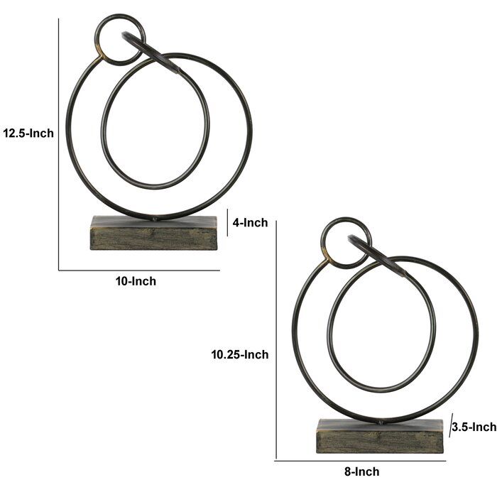 2 Piece McCurdy Abstract Sculpture Set thumbnail 2