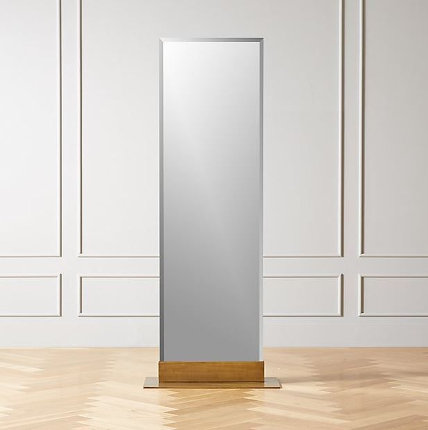 PALISADE BRASS FRAMELESS FLOOR MIRROR thumbnail 3