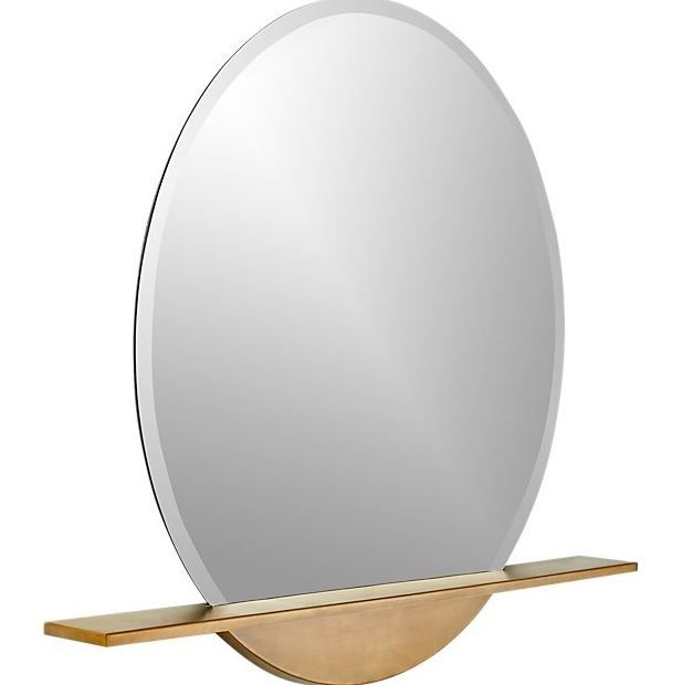 Perch Round Mirror With Shelf thumbnail 2