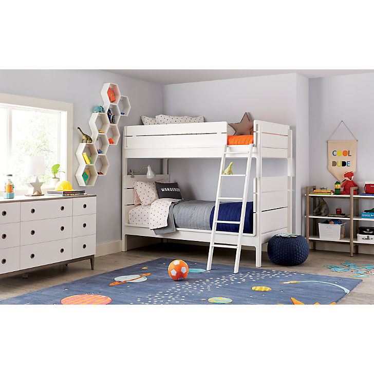 Wrightwood White Twin Over Twin Convertible Bunk Bed thumbnail 2