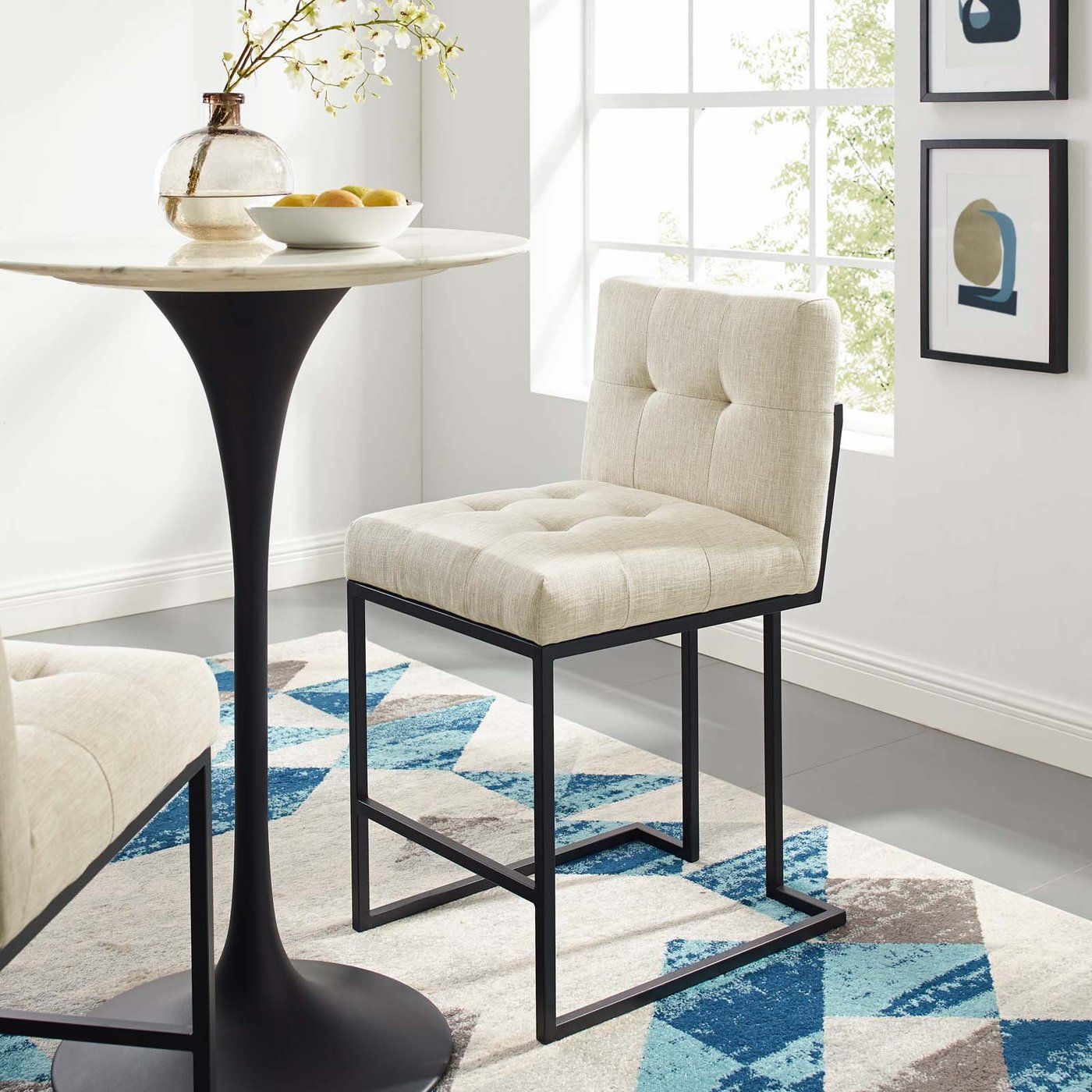 Rivey Counter Stool - Beige  thumbnail 8