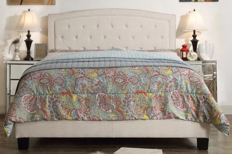 Pascal Tufted Upholstered Low Profile Standard Bed-Queen  thumbnail 2